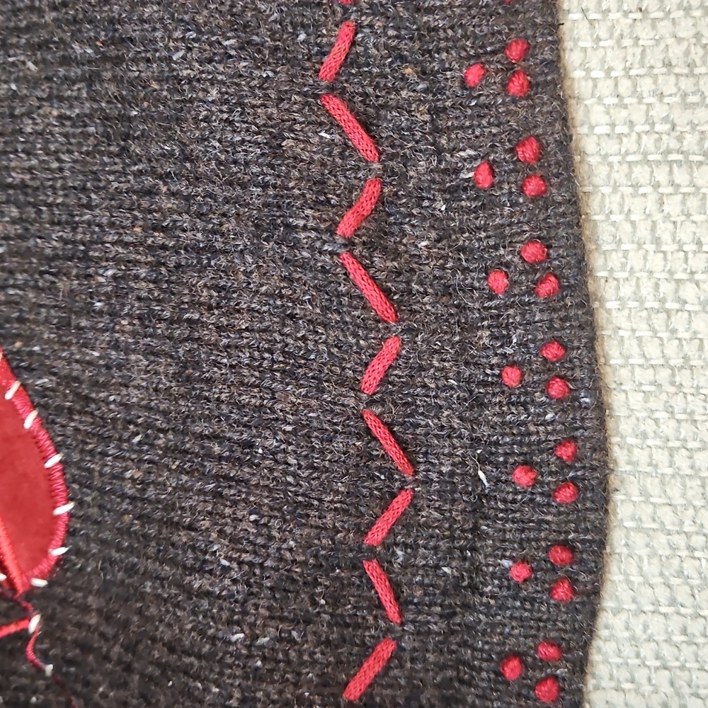 Holiday Lodge by Northcrest Women's Embroidered Cardigan 1X Leaves Fall - Picture 10 of 12
